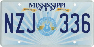 MS license plate NZJ336