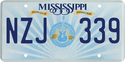 MS license plate NZJ339