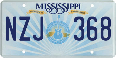 MS license plate NZJ368