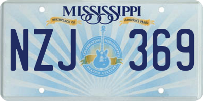 MS license plate NZJ369
