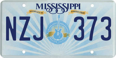 MS license plate NZJ373