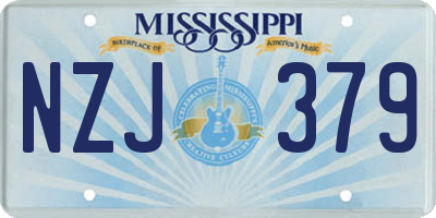 MS license plate NZJ379