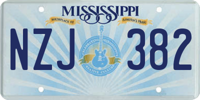 MS license plate NZJ382