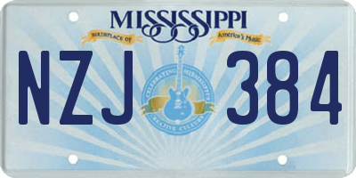 MS license plate NZJ384