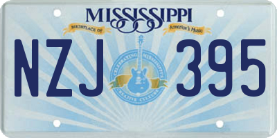 MS license plate NZJ395