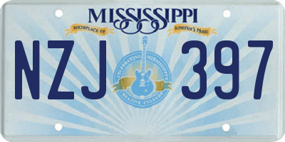 MS license plate NZJ397