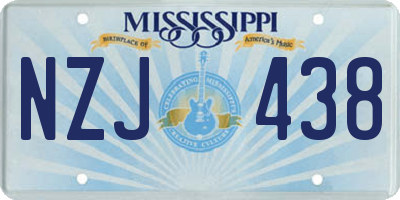 MS license plate NZJ438