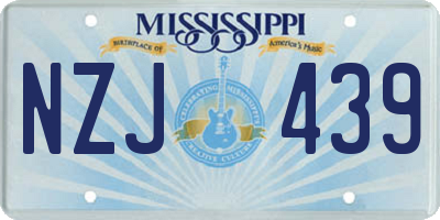 MS license plate NZJ439