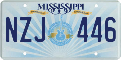 MS license plate NZJ446