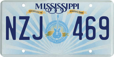 MS license plate NZJ469