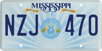 MS license plate NZJ470