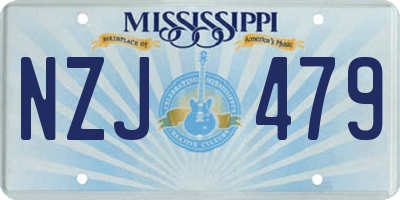 MS license plate NZJ479
