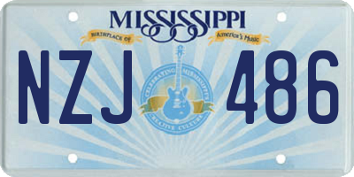 MS license plate NZJ486