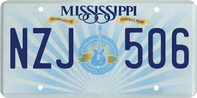 MS license plate NZJ506