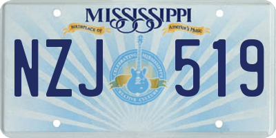 MS license plate NZJ519