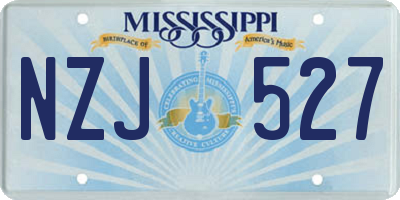 MS license plate NZJ527
