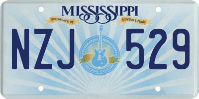 MS license plate NZJ529