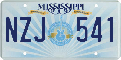 MS license plate NZJ541
