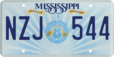 MS license plate NZJ544