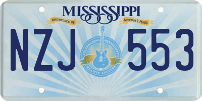 MS license plate NZJ553