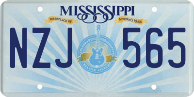 MS license plate NZJ565