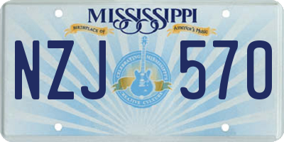 MS license plate NZJ570