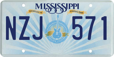 MS license plate NZJ571