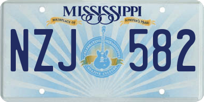 MS license plate NZJ582