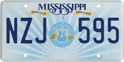 MS license plate NZJ595