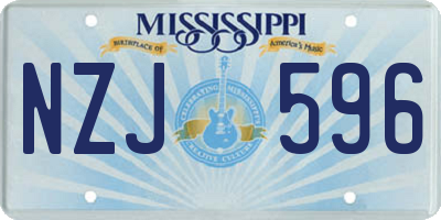 MS license plate NZJ596