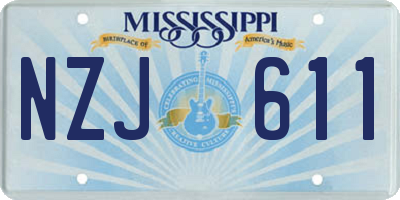 MS license plate NZJ611
