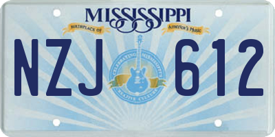 MS license plate NZJ612