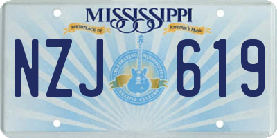 MS license plate NZJ619