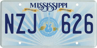 MS license plate NZJ626