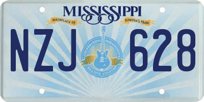 MS license plate NZJ628