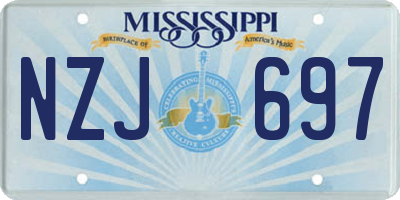 MS license plate NZJ697