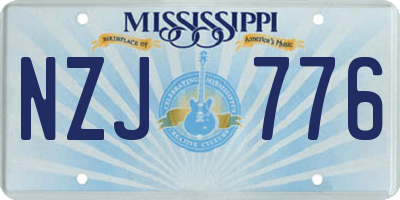 MS license plate NZJ776