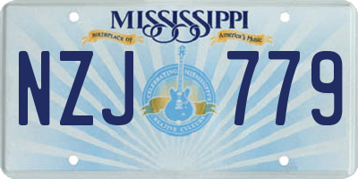 MS license plate NZJ779