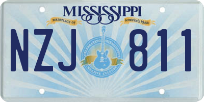 MS license plate NZJ811