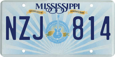 MS license plate NZJ814