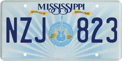 MS license plate NZJ823