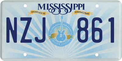 MS license plate NZJ861