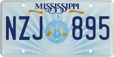 MS license plate NZJ895