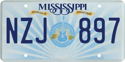 MS license plate NZJ897