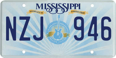 MS license plate NZJ946