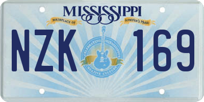 MS license plate NZK169