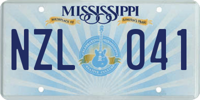 MS license plate NZL041