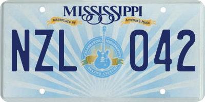 MS license plate NZL042