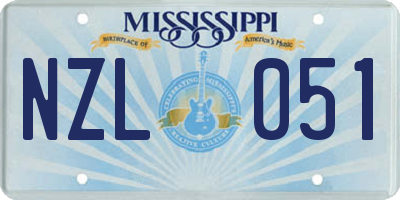 MS license plate NZL051