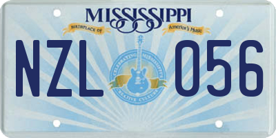 MS license plate NZL056